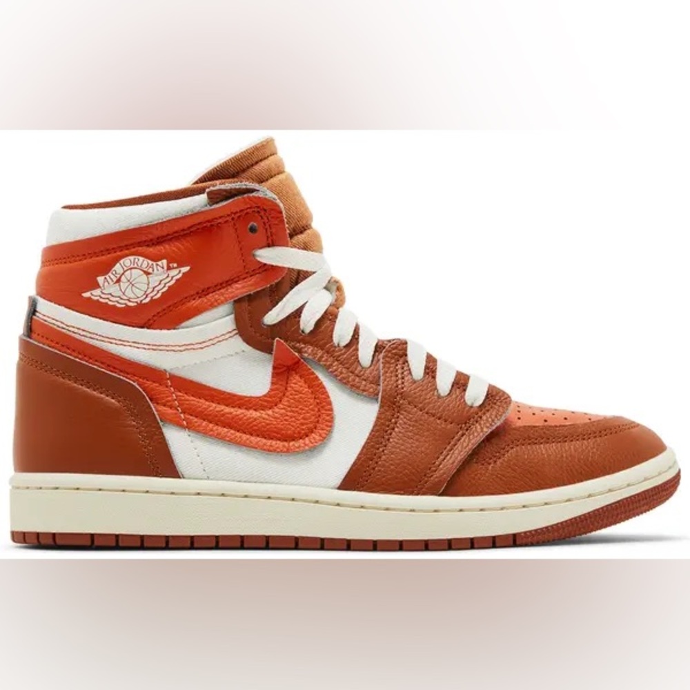 Air Jordan High-Top Sneakers in Orange and Brown